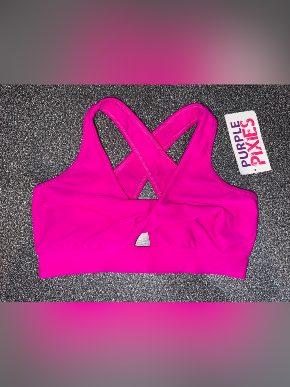 Hot Pink Cross-Back Sports Bra